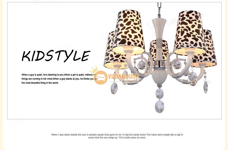 Đèn chùm trẻ em đốm bò sữa dễ thương UHS127-8